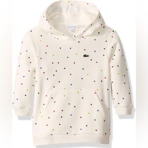 NWT Lacoste Girls Fleece Printed Multico Dots
Sweatshirt Hoodie Youth